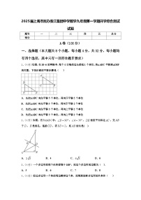 2025届上海市民办张江集团中学数学九年级第一学期开学综合测试试题【含答案】