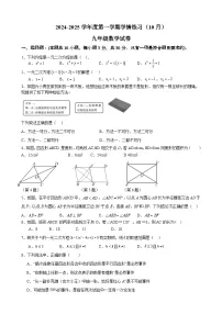 广东省茂名市高州市第一中学附属实验中学2024-2025学年九年级上学期10月月考数学试题