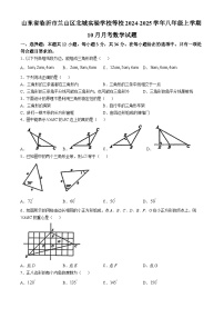 山东省临沂市兰山区北城实验学校等校2024-2025学年八年级上学期10月月考数学试题(无答案)