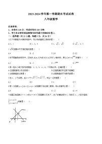 2023-2024学年甘肃省兰州市城关区八年级（上）期末数学试卷