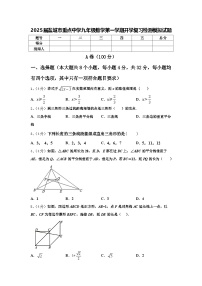 2025届盐城市重点中学九年级数学第一学期开学复习检测模拟试题【含答案】