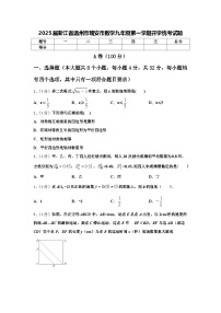 2025届浙江省温州市瑞安市数学九年级第一学期开学统考试题【含答案】