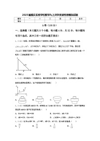 2025届重庆实验学校数学九上开学质量检测模拟试题【含答案】