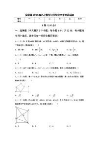 安徽省2025届九上数学开学学业水平测试试题【含答案】