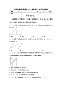 安徽省亳州市蒙城县2025届数学九上开学经典试题【含答案】