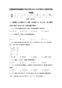 安徽省亳州市涡阳县石弓中心学校2024-2025学年九上数学开学统考试题【含答案】