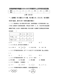 安徽省阜阳市阜南县2024-2025学年数学九上开学综合测试试题【含答案】