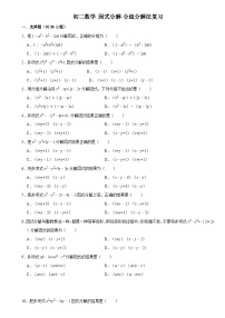 数学华东师大版（2024）12.5 因式分解习题