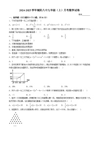 山东省青岛市城阳第八中学2024-2025学年九年级上学期10月月考数学试卷(无答案)