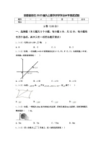 安徽省名校2025届九上数学开学学业水平测试试题【含答案】