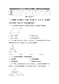 安徽省芜湖市名校2024年数学九年级第一学期开学达标测试试题【含答案】