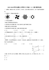 内蒙古自治区呼和浩特市赛罕区内蒙古大学附属中学 2023-2024学年八年级上学期期中数学试卷