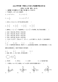 浙江省金华市义乌市四校（稠城中学，北苑中学，稠江中学，望道中学）2024-2025学年九年级上学期10月考数学试题