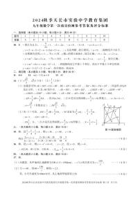 安徽省滁州市天长市实验中学教育集团10月2024-2025学年上学期10月月考九年级数学试题