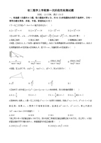 山东省潍坊市高密市立新中学2024-2025学年九年级上学期10月月考数学试题