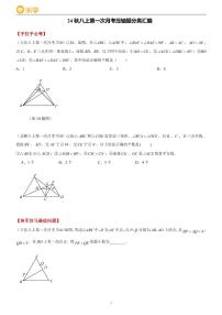 24秋长沙四大名校八上第一次月考数学压轴题分类汇编