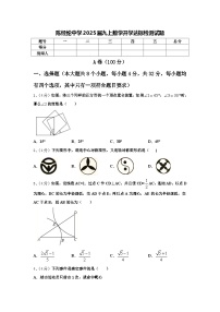 陈经纶中学2025届九上数学开学达标检测试题【含答案】