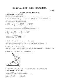 上海市存志学校2024-—2025学年上学期八年级数学10月月考测试卷(无答案)