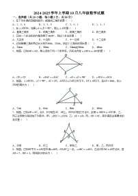 湖北省武汉市华宜寄宿学校2024-2025学年八年级上学期10月月考数学试题(无答案)(01)