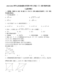山东省威海市环翠中学2023-2024学年八年级下学期期中数学试卷（五四制）