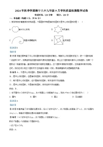 南宁市第八中学2024—2025学年上学期9月学科质量检测九年级数学试卷（解析版）