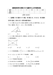 福建省泉州市永春县2025届数学九上开学调研试题【含答案】