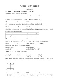 辽宁省锦州市第十二中学2024-2025学年九年级上学期10月月考数学试题