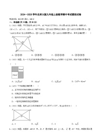 2024—2025学年北师大版九年级上册数学期中考试模拟试卷