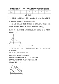 甘肃省古浪县2024-2025学年九上数学开学达标检测模拟试题【含答案】