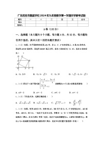 广东茂名市直属学校2024年九年级数学第一学期开学联考试题【含答案】