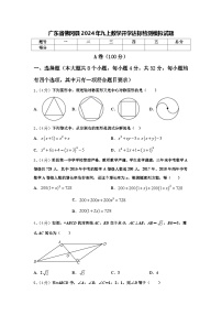 广东省佛冈县2024年九上数学开学达标检测模拟试题【含答案】