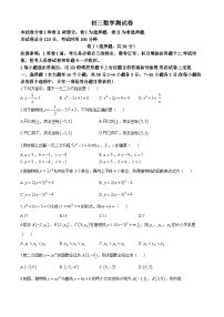 河北省邯郸市第二十三中学2024-2025学年九年级上学期第一次月考数学试题(无答案)