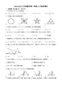 广东省阳江市第二中学2024-2025学年九年级上学期10月月考数学试题(无答案)