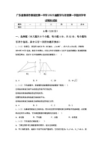 广东省惠州市惠城区第一中学2025届数学九年级第一学期开学考试模拟试题【含答案】