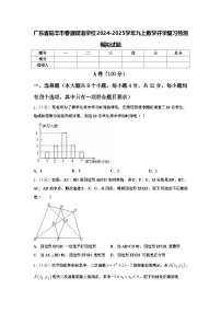 广东省陆丰市春源双语学校2024-2025学年九上数学开学复习检测模拟试题【含答案】