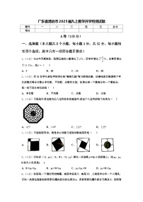 广东省清远市2025届九上数学开学检测试题【含答案】