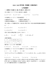 安徽省宣城市第六中学2024-2025学年九年级上学期第二次月考（10月）数学试卷