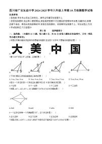 四川省广安友谊中学2024-2025学年八年级上学期10月检测数学试卷(无答案)