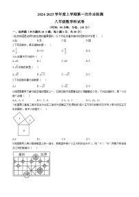 2024-2025学年广东省佛山市南海区八年级（上）10月月考数学试题(无答案)