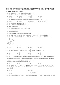 2023-2024学年浙江省宁波市镇海区仁爱中学九年级（上）期中数学试卷