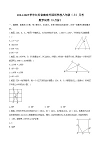 2024-2025学年江苏省南京外国语学校八年级（上）月考数学试卷（9月份）（含答案）