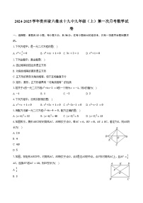 2024-2025学年贵州省六盘水十九中九年级（上）第一次月考数学试卷（含答案）