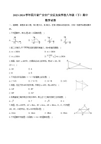 2023-2024学年四川省广安市广安区友实学校八年级（下）期中数学试卷（含答案）