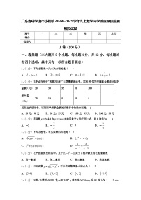 广东省中学山市小榄镇2024-2025学年九上数学开学质量跟踪监视模拟试题【含答案】