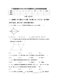 广东省珠海市2024-2025学年数学九上开学达标检测试题【含答案】