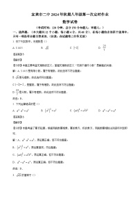 四川省宜宾市第二中学校2024-2025学年八年级上学期10月月考数学试题（解析版）