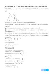 2025届中考数学复习专题 二次函数综压轴题专题训练——关于线段周长问题