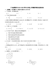 广东省揭阳市2023-2024学年七年级上学期数学期末监测试卷