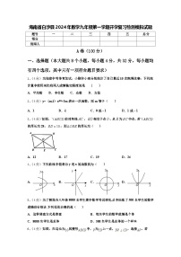 海南省白沙县2024年数学九年级第一学期开学复习检测模拟试题【含答案】