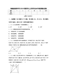 海南省民族中学2024年数学九上开学学业水平测试模拟试题【含答案】